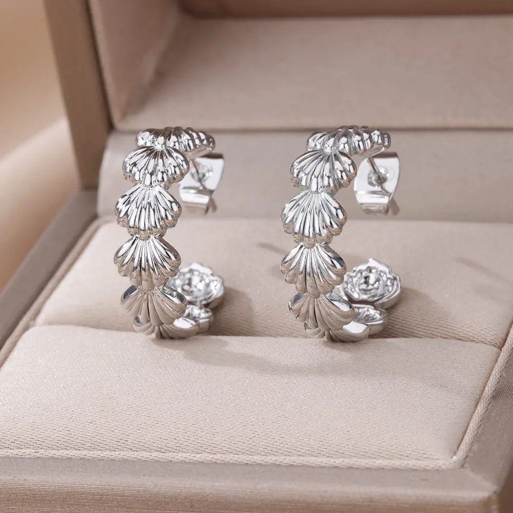 Pendientes de concha para mujer 