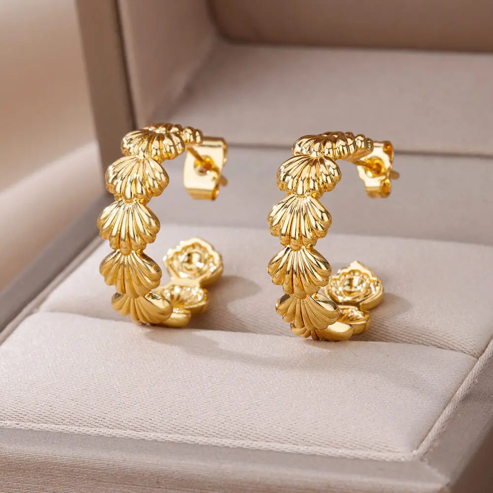Pendientes de concha para mujer 
