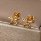 Pendientes de estrellas de mar para mujer