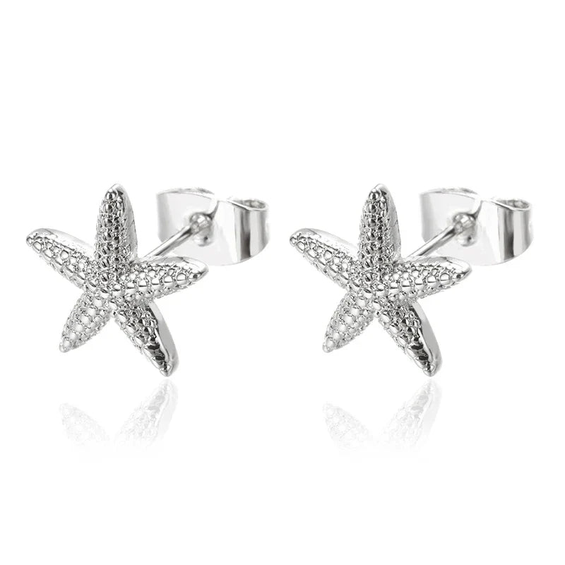Pendientes de estrellas de mar para mujer