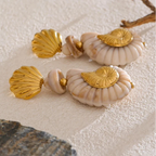 Boucles d'oreilles coquillage vintage