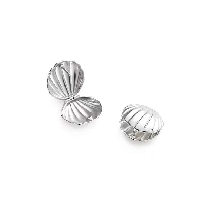 Silver Scallop Shell Earrings
