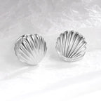 Silver Scallop Shell Earrings
