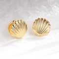 Gold Scallop Shell Earrings