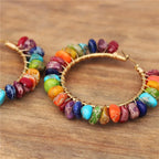 7 Chakra Hoop Earrings for Women