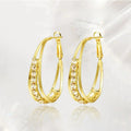 Boucles d'oreilles Créoles à Strass Or