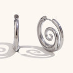 Pendientes con motivo de espiral 