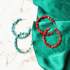 Pendientes de Aro Coral verde