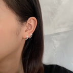 Boucles d'Oreilles Créoles Croix de Jésus avec Zircon