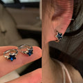 Pendientes de Aro Estrella Azul