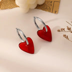 Pendientes de Aro para Mujer Corazón plata