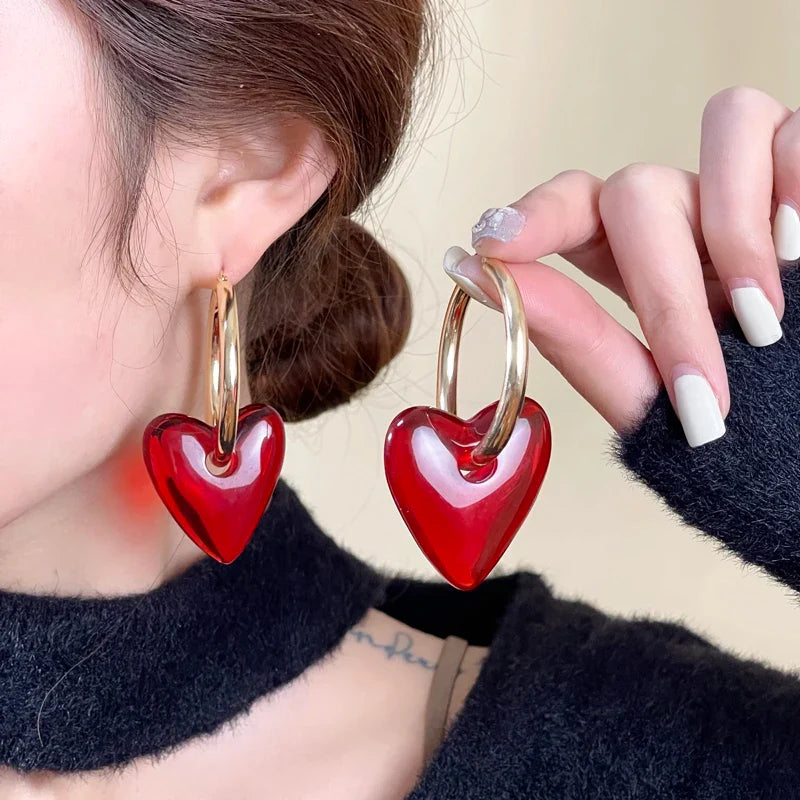Pendientes de Aro para Mujer Corazón oro
