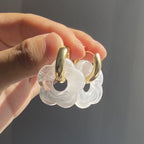 Pendientes Aros Flor de Resina