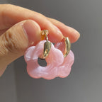 Pendientes Aros Flor de Resina