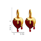 Pendientes de Aro Fundidos Corazón Oro