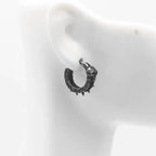 Boucles d'Oreilles Créoles Gothiques Tête de Mort