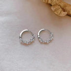 Boucles d'Oreilles Créoles pour Femme avec Perles argent