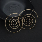 Boucles d'Oreilles Créoles Spirale Femme or