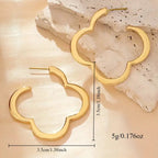 Boucles d'Oreilles Créoles Trèfle