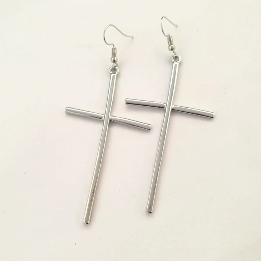 Long Cross Earrings