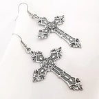 Gothic Style Cross Earrings for Women