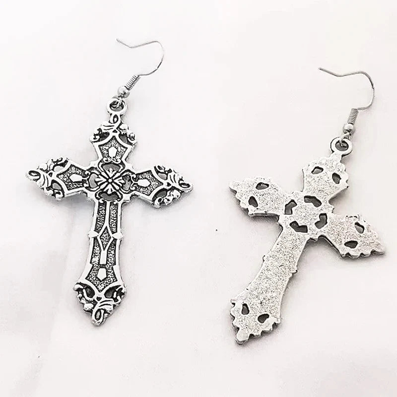 Gothic Style Cross Earrings for Women