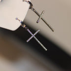 Boucles D'Oreilles Croix Zircon Créole