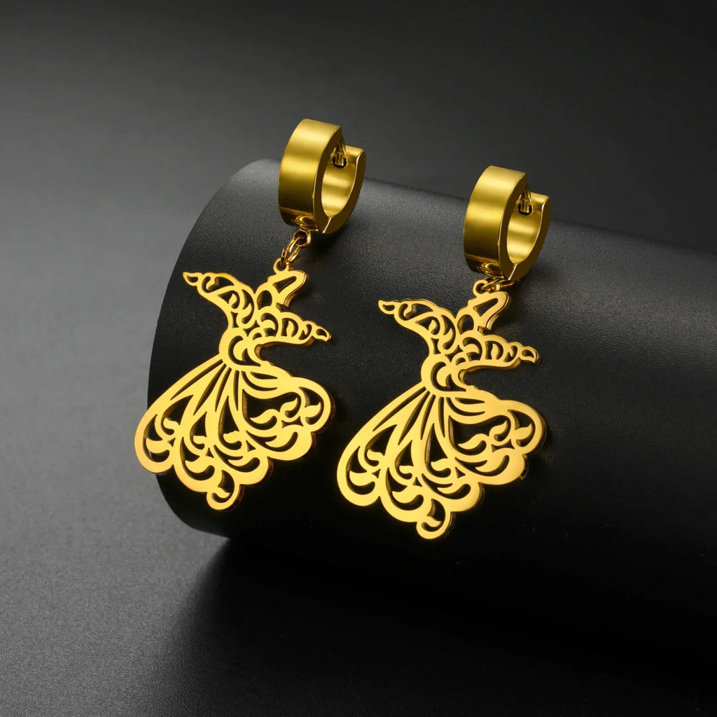 Whirling Dervish Earrings - Sufi motif