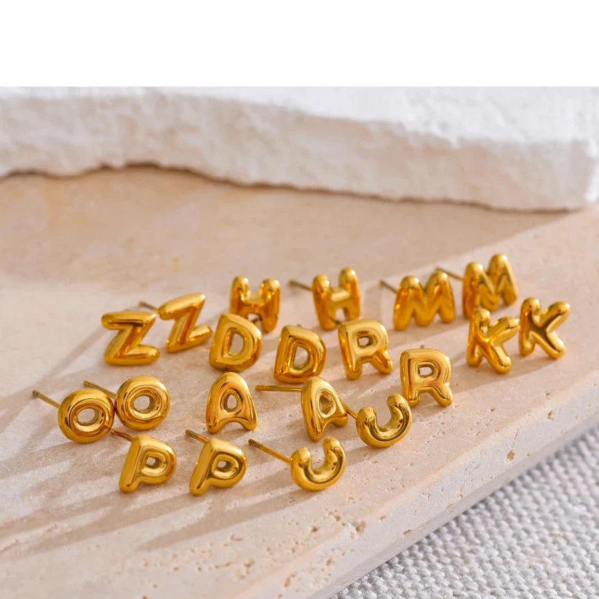 Boucles d'oreilles personnalisées avec initiale 