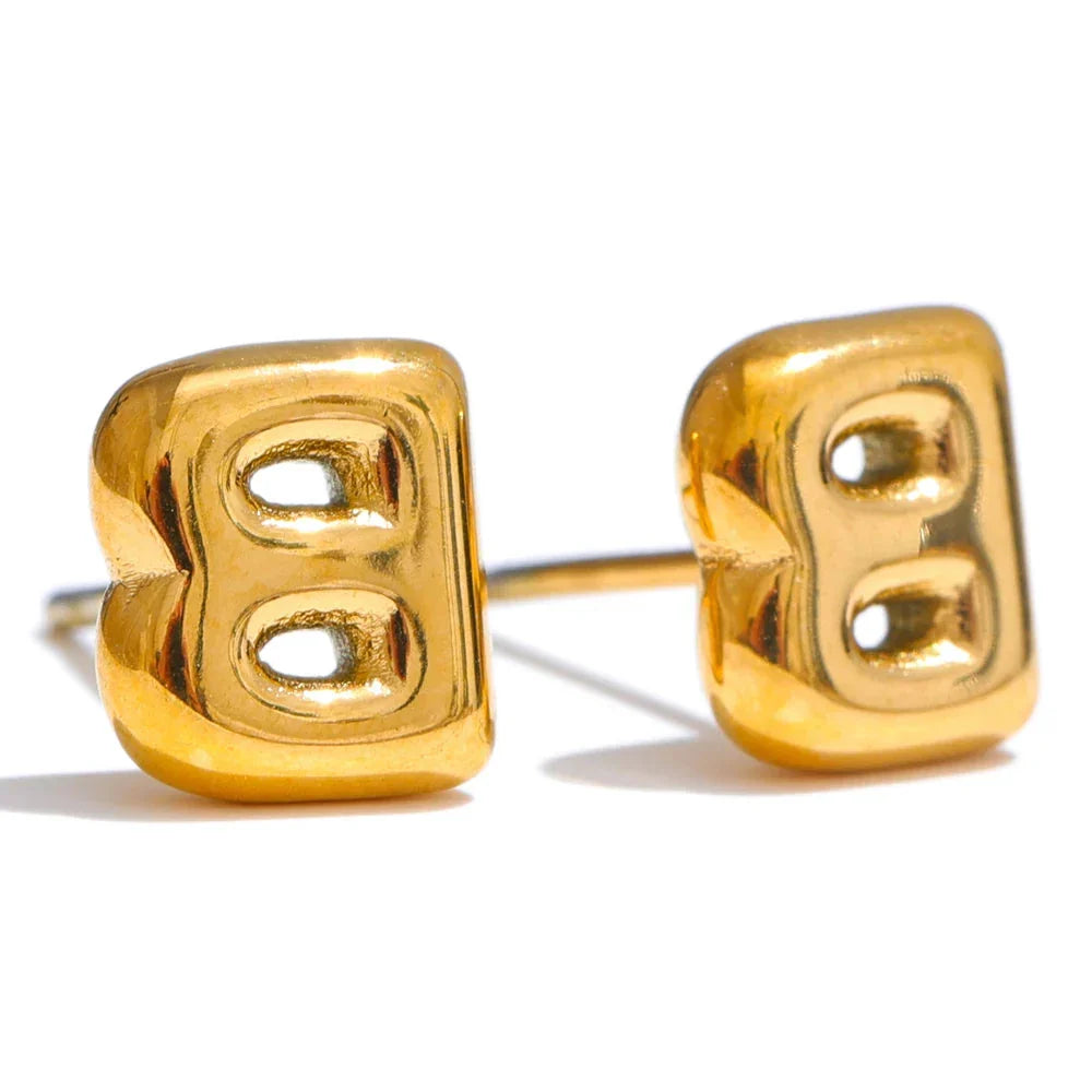 Boucles d'oreilles personnalisées avec initiale b