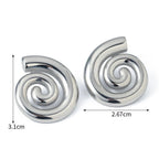 Pendientes en forma de espiral con relieve