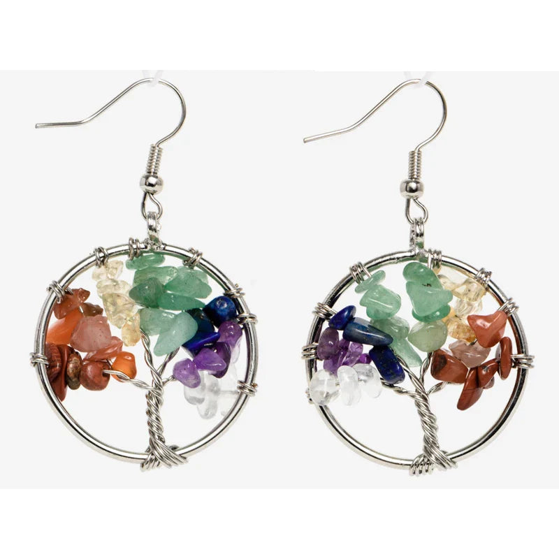 Tree of Life Stone Earrings