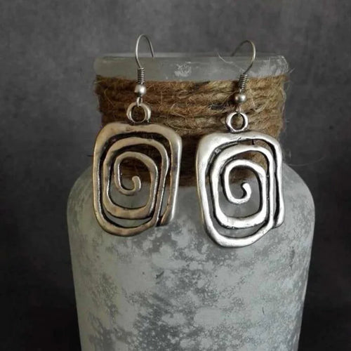 Ethnic Geometric Dangle Earrings