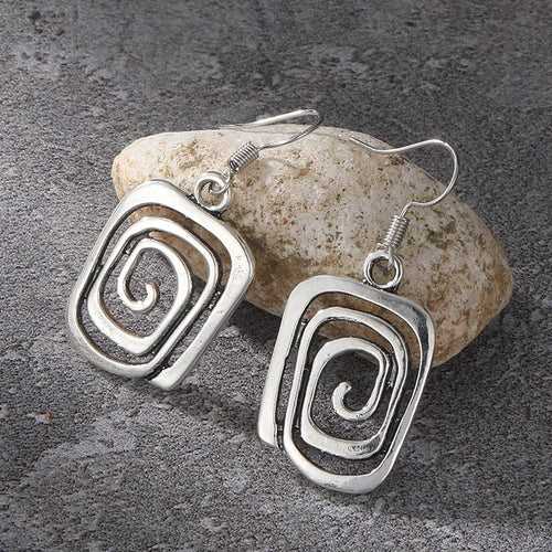 Ethnic Geometric Dangle Earrings