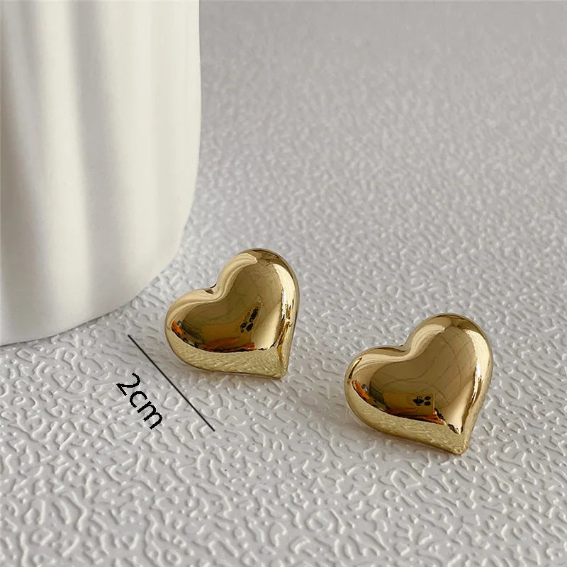 Boucles d'Oreilles Femme Coeur Clous