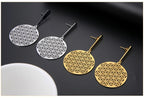 Pendientes Colgantes Flor de la Vida para Mujer Mandala plata