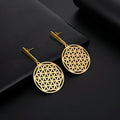 Pendientes Colgantes Flor de la Vida en oro