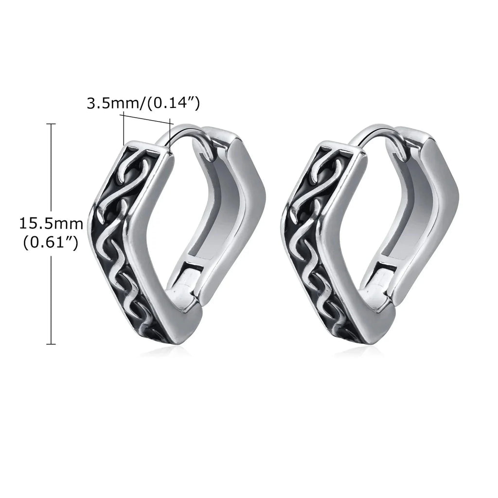 Men's Viking Geometric Earrings3