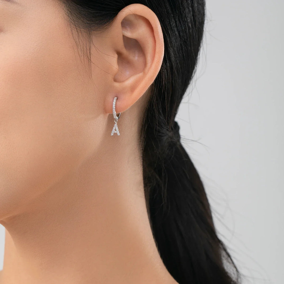 Initial letter earrings