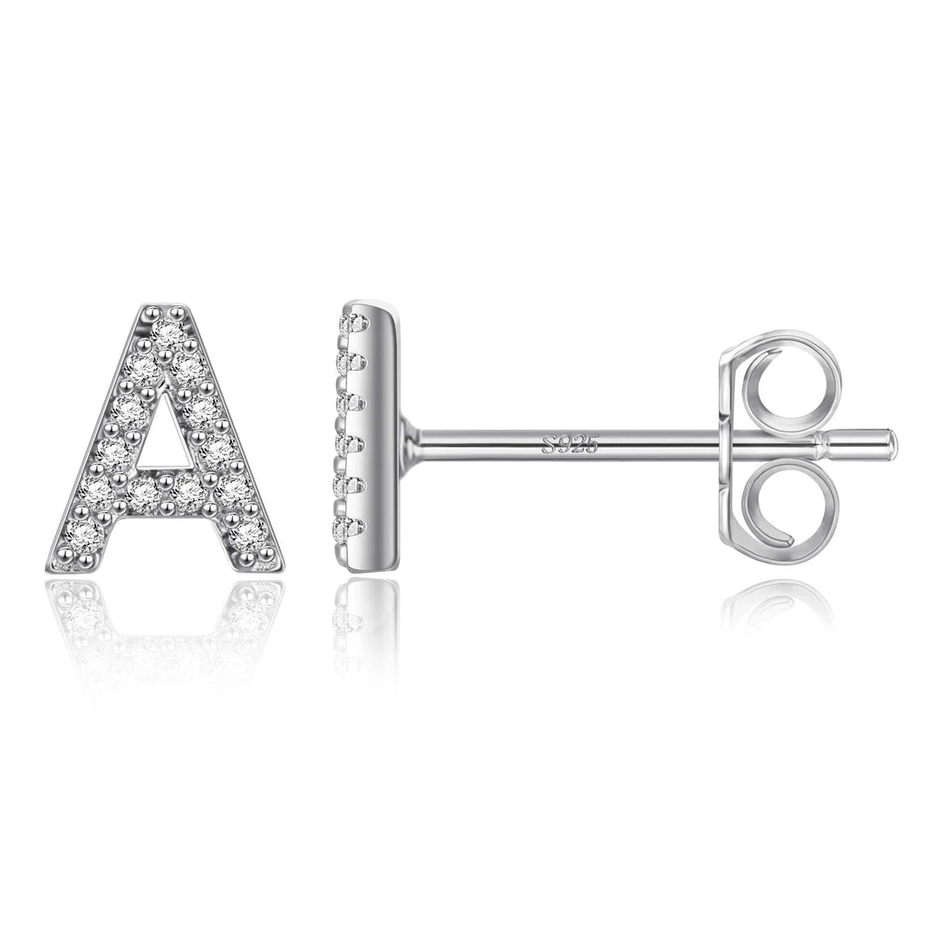 Boucles d'oreilles initiale argent a