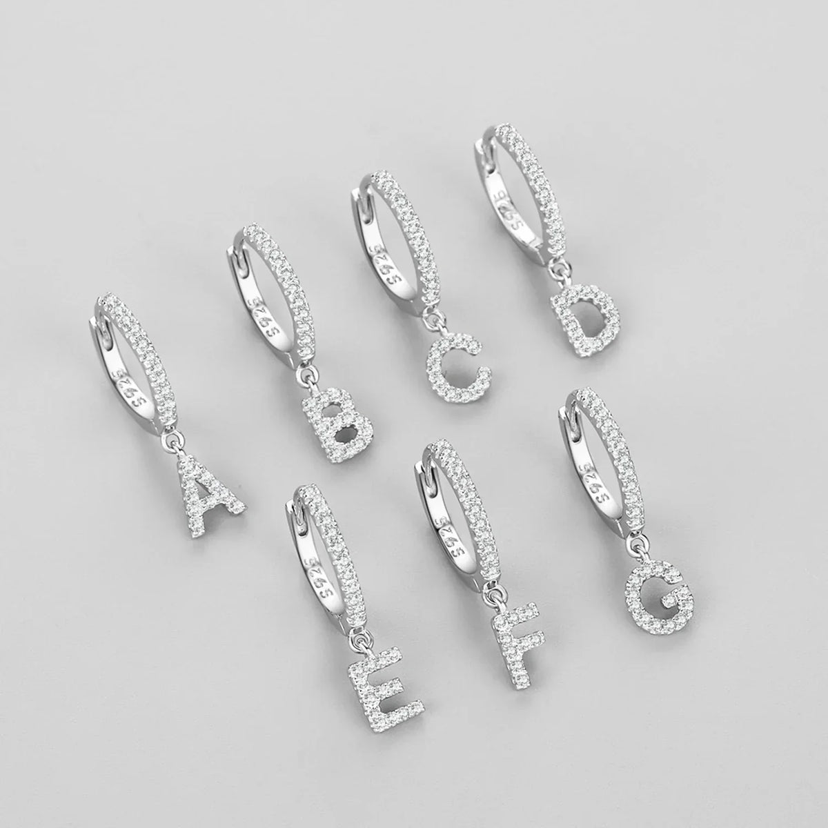 Initial letter earrings