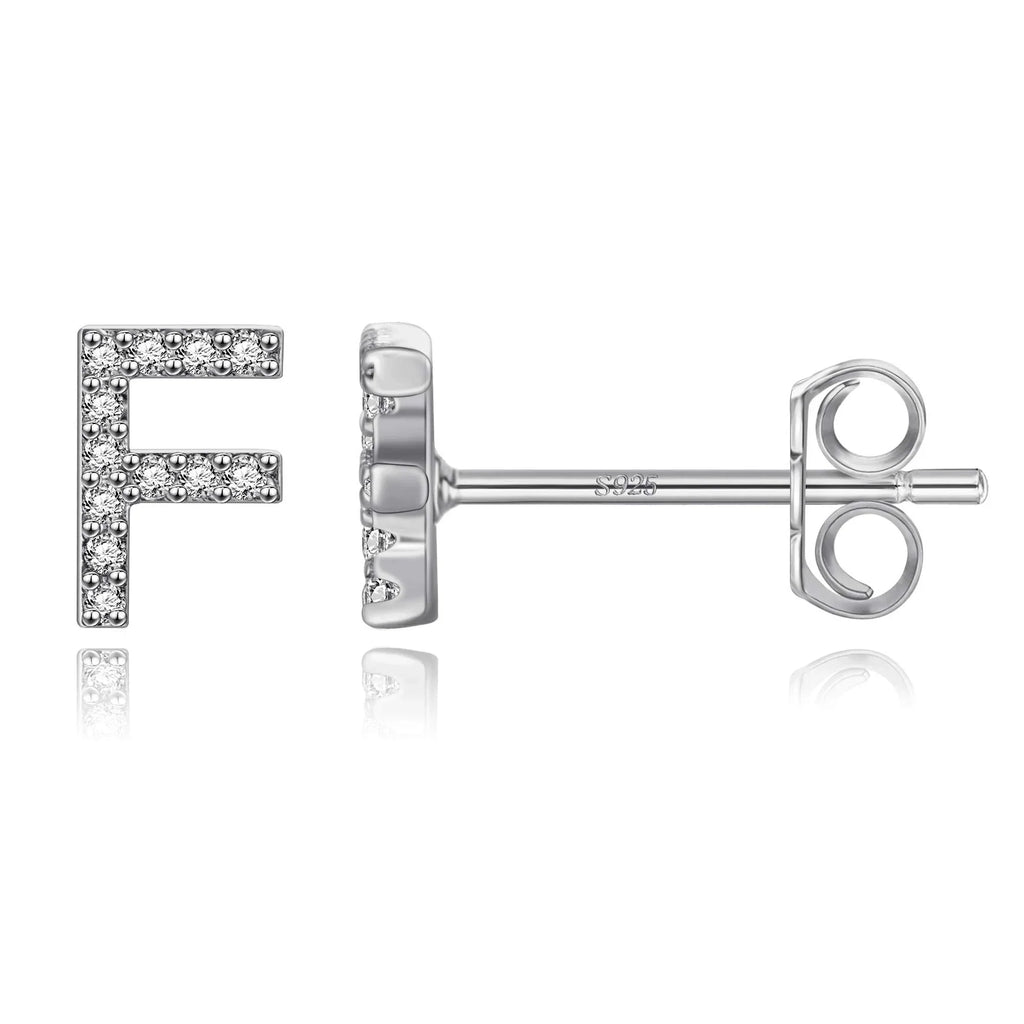 Boucles d'oreilles initiale argent f