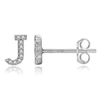 Boucles d'oreilles initiale argent j