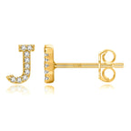 Boucles d'oreilles initiale or j