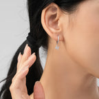 Boucles d'oreilles créoles avec initiale