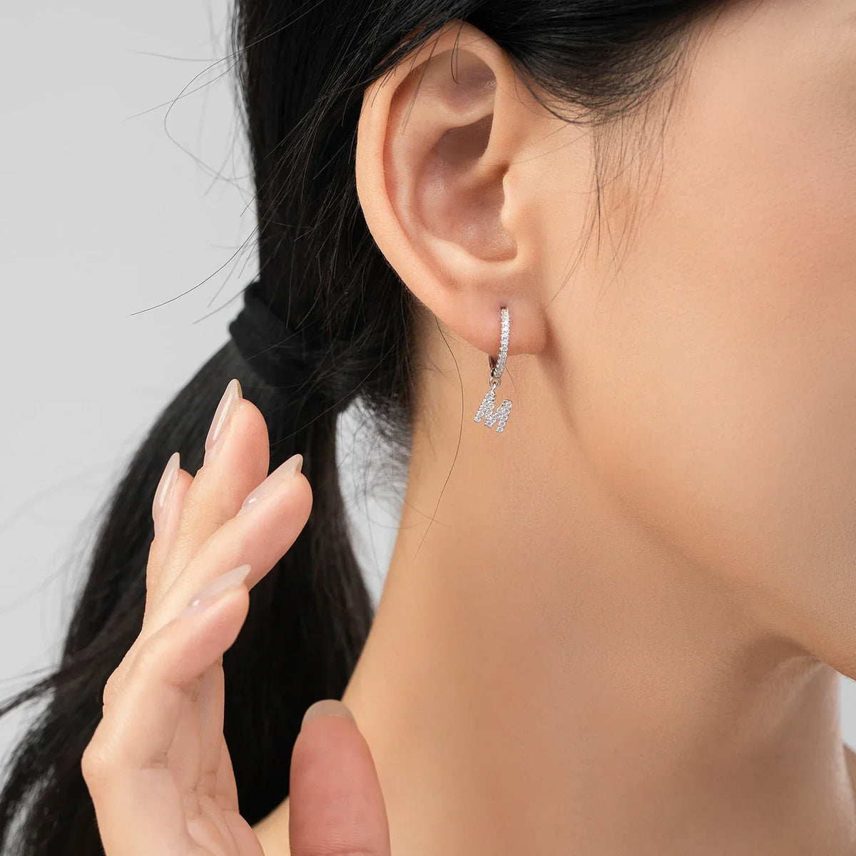 Initial letter earrings