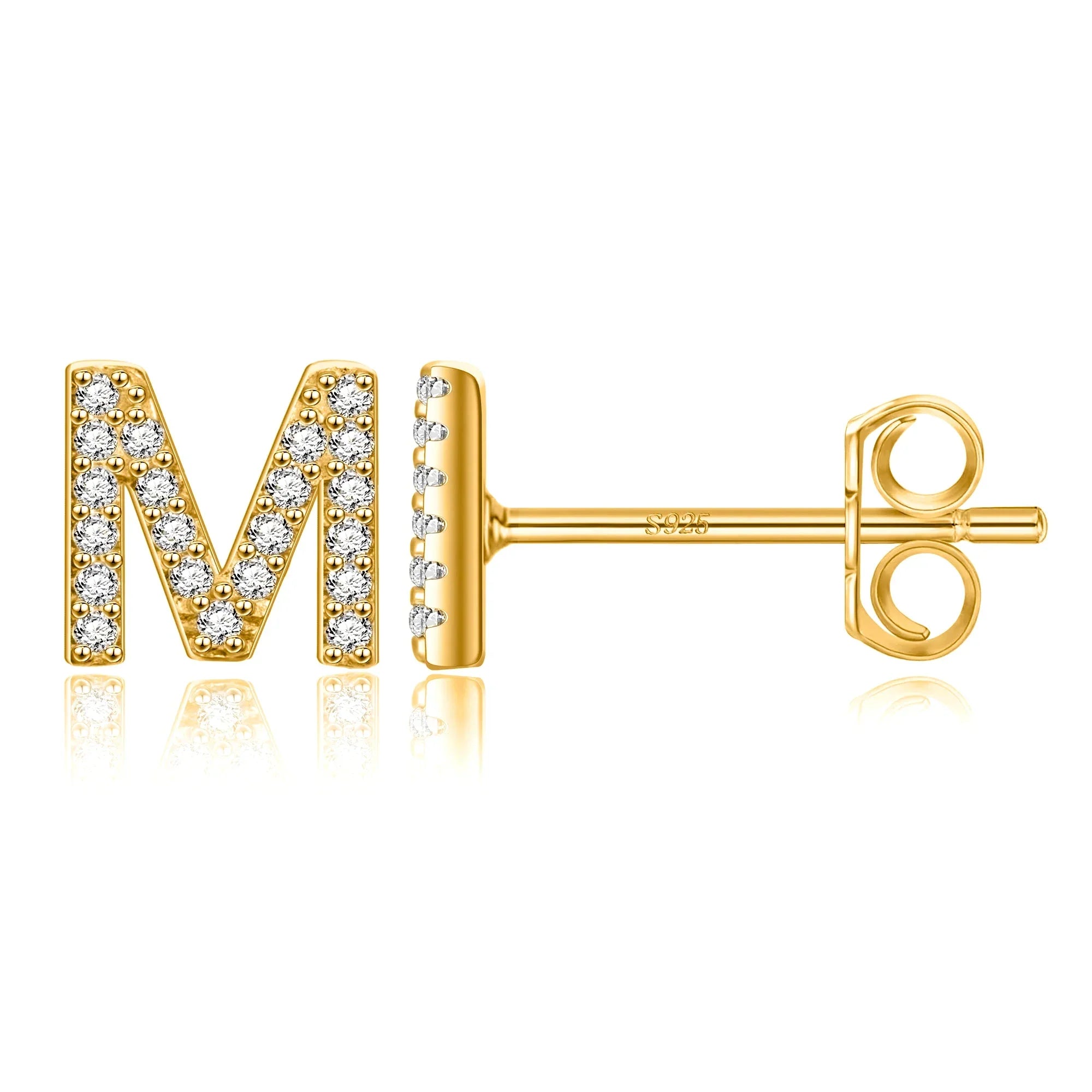 Boucles d'oreilles initiale or m