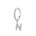 Boucles d'oreilles créoles avec initiale n