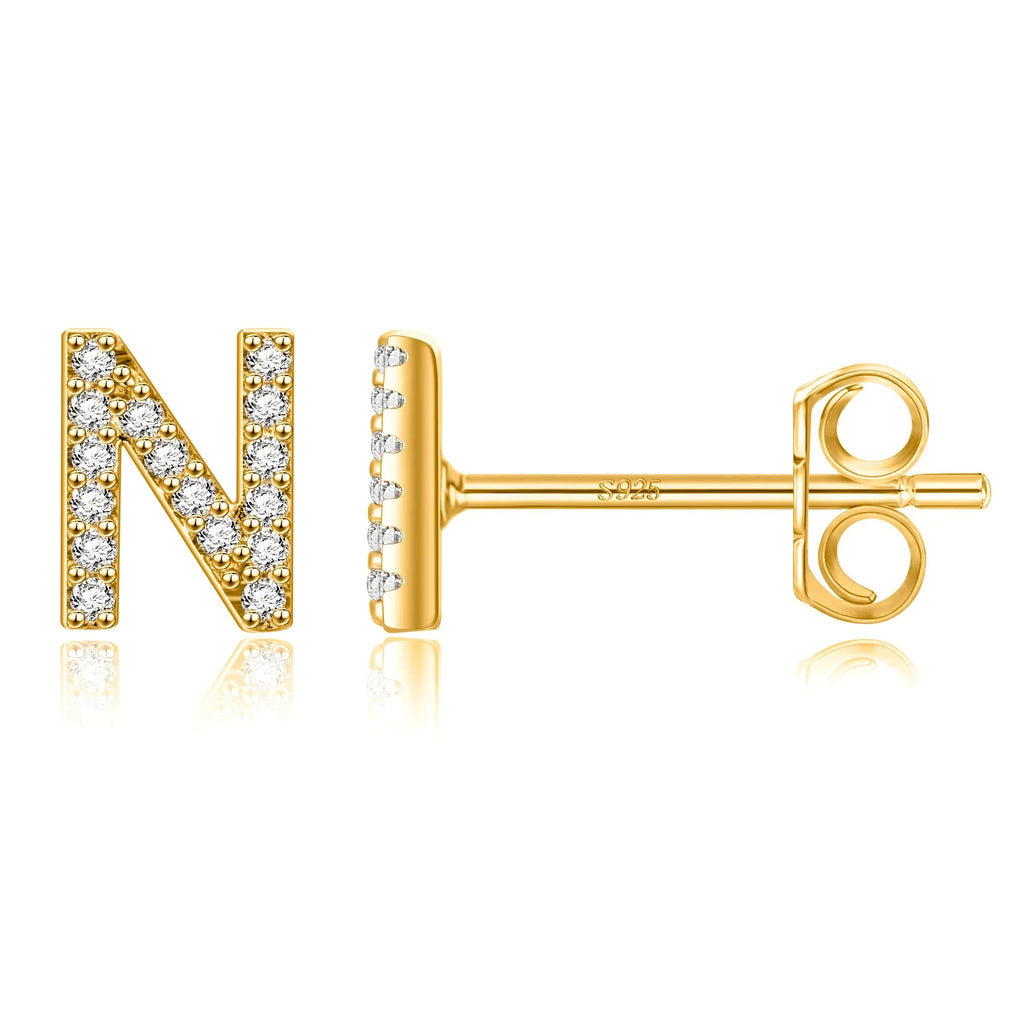 Boucles d'oreilles initiale or n
