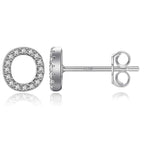 Boucles d'oreilles initiale argent o